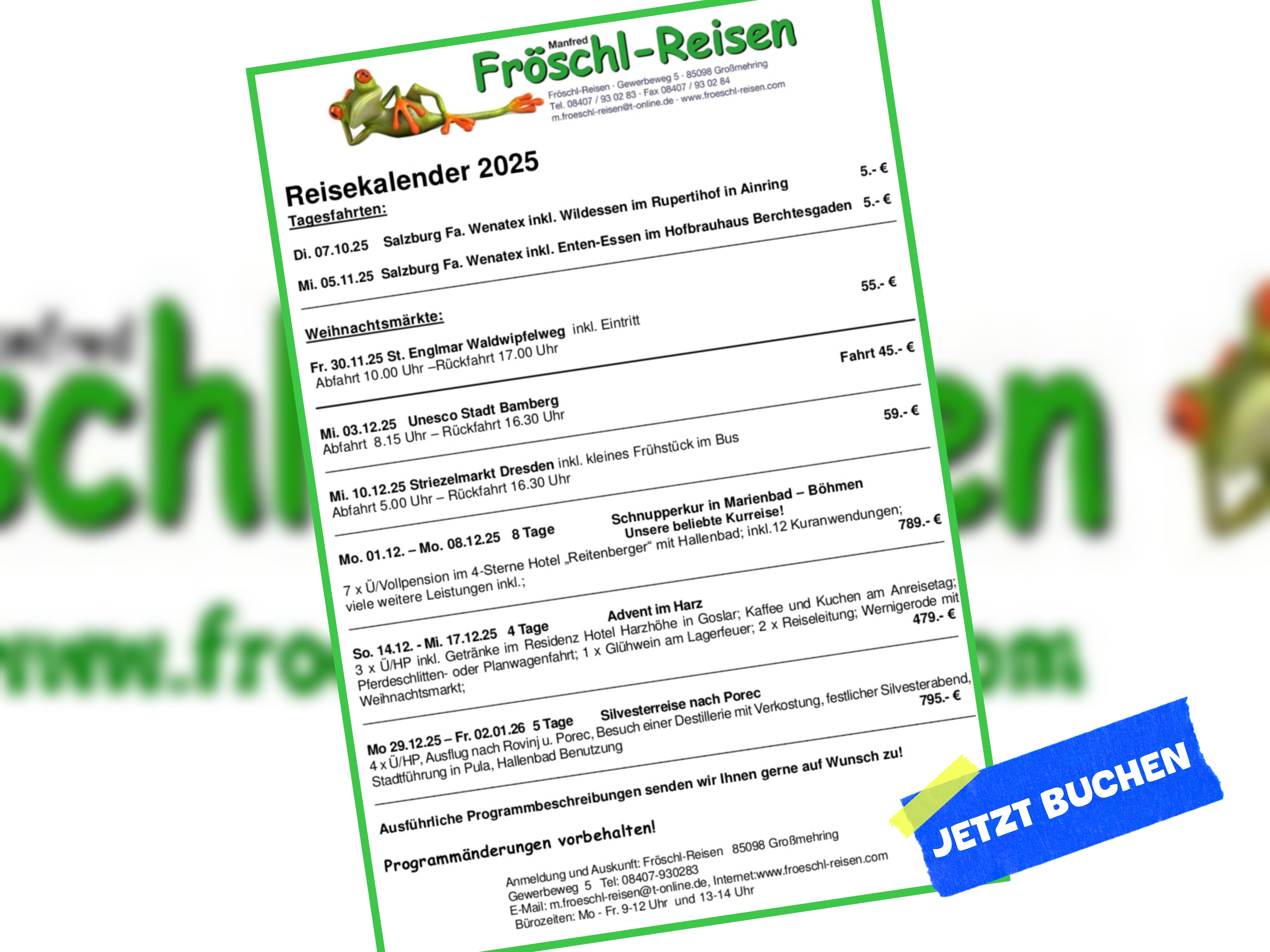 30 Jahre Fröschl Reisen 