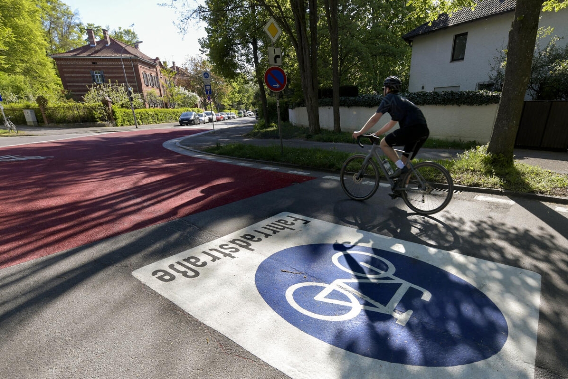 Gut sichtbare Fahrradstraßen