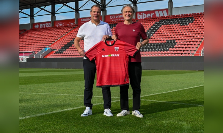 Neuer Trikotsponsor: team KRAFT GmbH ab sofort auf der Brust der Schanzer 04 