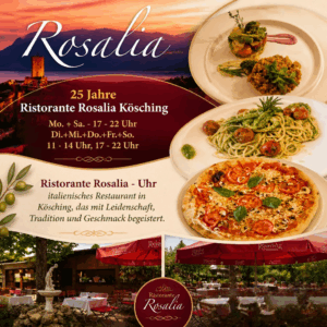 Lassen Sie sich am Abend bei ein er leckeren Pizza oder Pasta und einem Glas Wein im Biergarten verwöhnen.